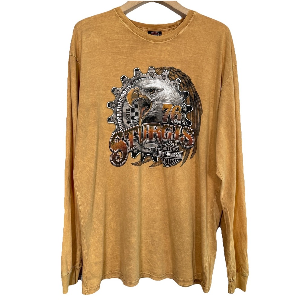 Harley Davidson Sturgis Black Hills 2016 Motorcycle Rally Shirt XL Long Sleeve